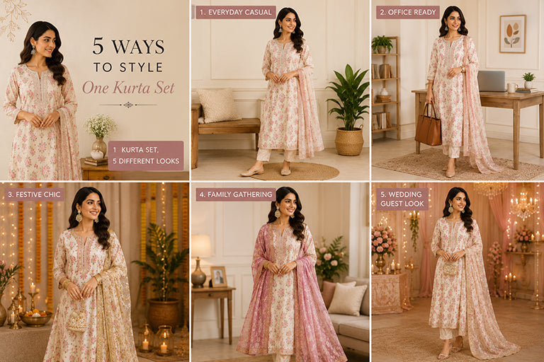 How to Style One Kurta Set in 5 Different Ways