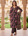 Women's ethnic 3-piece cotton suit