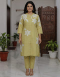 Cotton Co-Ord Set with Embroidery