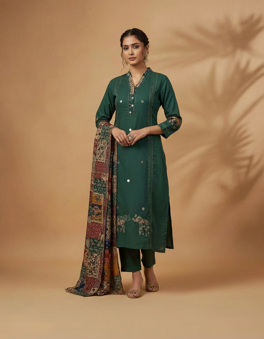 Rajisthani print suit set